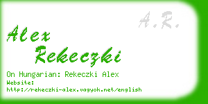 alex rekeczki business card
